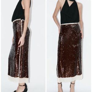 SEQUIN CHIFFON SKIRT size XL